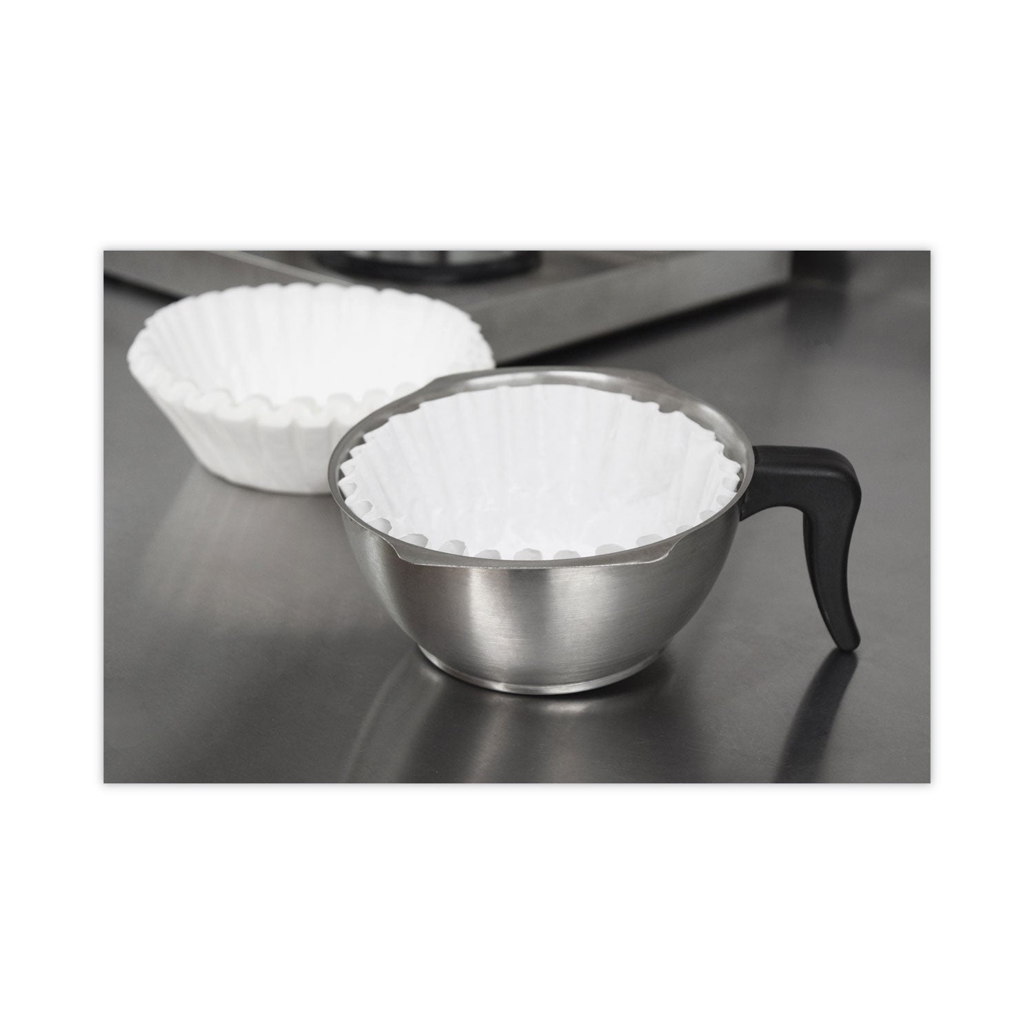 Coffee Pro Basket Filters for Drip Coffeemakers, 10 to 12 Cup Size, White, 200/Pack