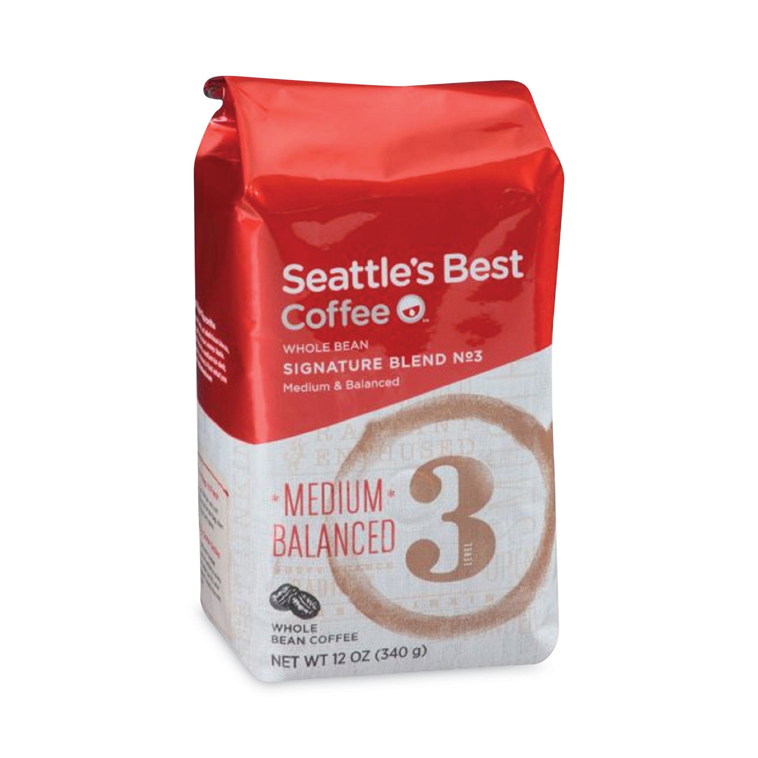 Seattle's Best Port Side Blend Whole Bean Coffee, Medium Roast, 12 oz Bag, 6/Carton